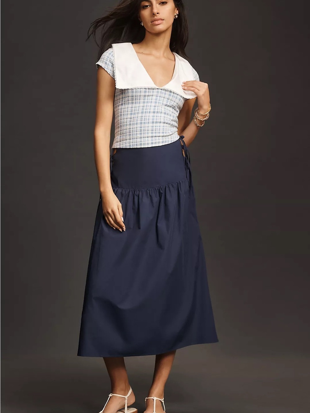 NWT Maeve Short-Sleeve V-Neck Top, Size M - Picture 4 of 9